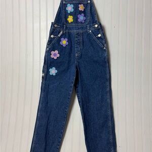 Revolt Jeans Blue and Purple Embroidered Jumpsuit
